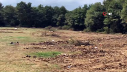 Ekiplerin Adil Öksüz için kazı yaptığı bölge böyle görüntülendi