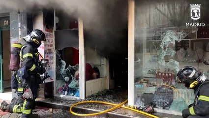 Incendio en un local de Carabanchel