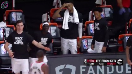 Damian Lillard hits Half Court 3 vs Nets! Logo Lillard!