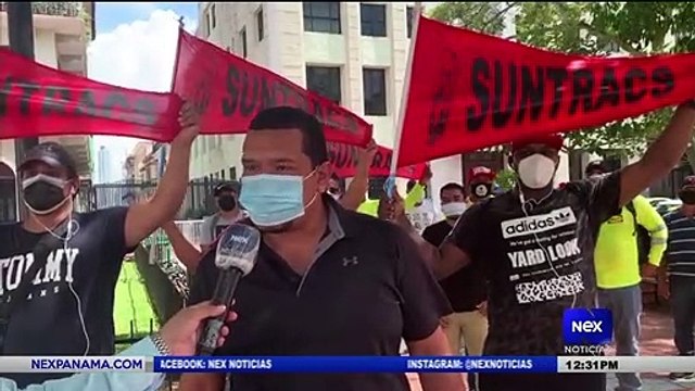 Miembros del Suntracs y trabajadores de Meco protestan - Nex Noticias