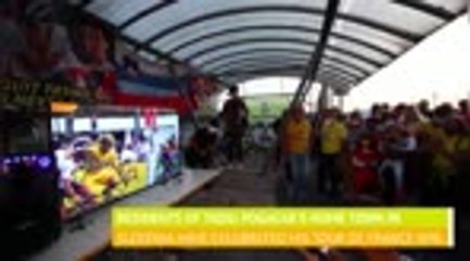 Slovenian Pogacar's home village celebrates Tour victory