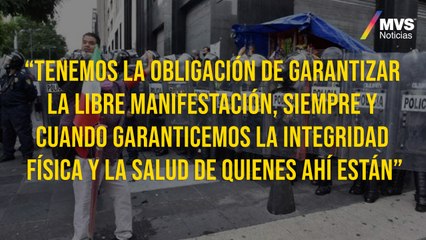 AMLO garantiza al plantón de “FRENA” que no habrá represión