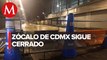 Acceso al Zócalo de CdMx continúa cerrado; policías instalan vallas metálicas