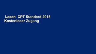 Lesen  CPT Standard 2018  Kostenloser Zugang