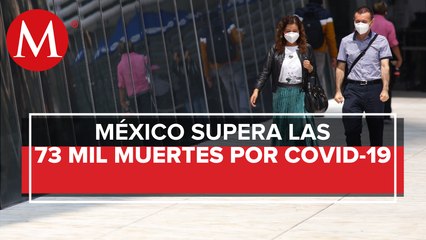 Suman 73 mil 697 muertes por covid-19 en México