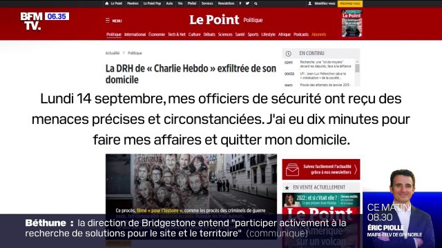 La directrice des ressources humaines de Charlie Hebdo exfiltrée de chez elle en raison de menaces jugées sérieuses