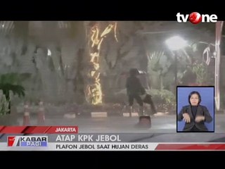 Hujan Lebat dan Angin Kencang, Atap KPK Jebol