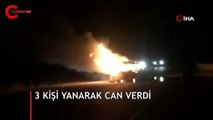 Adana’da feci kaza: 3 kişi yanarak öldü