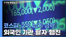외국인·기관 팔자 행진에 코스피, 2% 넘게 급락 / YTN
