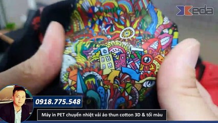 Máy in PET chuyển nhiệt in vải áo thun cotton 3D & tối màu (đen)