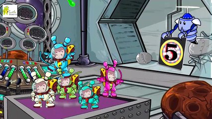 Five Little Monkeys in outer space - Fun Songs for Kids - Education Park