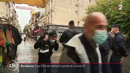 Bordeaux : des CRS veillent au respect des règles sanitaires