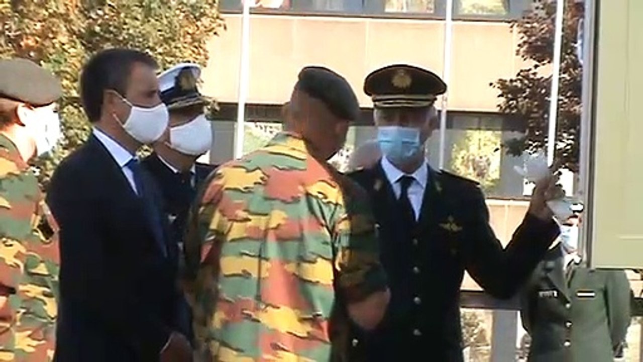 Visite du roi Philippe au camp roi Albert à Marche-en-Famenne