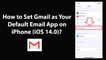 How to Set Gmail as Your Default Email App on iPhone (iOS 14.0)?
