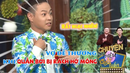 Anh chồng Nhật Bản khen Vợ DỄ THƯƠNG khi QUẦN BƠI bị RÁCH hở hết cả MÔNG tại hồ bơi 