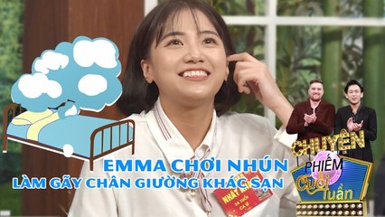 Đi du lịch cùng bạn bè EMMA chơi NHÚN NHÚN trong phòng khách sạn khiến GIƯỜNG bị GÃY MỘT CHÂN 