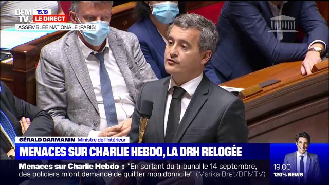 Menaces sur Charlie Hebdo: Gerald Darmanin souhaite poursuivre tous ceux qui font l'apologie du terrorisme, ceux qui justifient l'injustifiable et ceux qui conditionnent leur soutien à des actes de menaces de mort