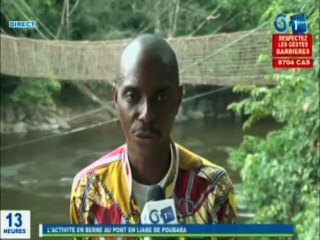 RTG / L’activité touristique du pont en lianes de Poubara en berne