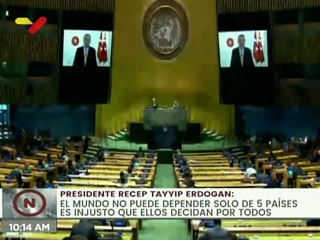 Turquía: futuro de la humanidad no puede estar a merced de un número limitado de países