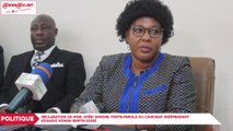 Déclaration de mme. Ayéri Simone, porte-parole du candidat indépendant Kouadio konan bertin