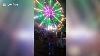 Ferris wheel full of passengers goes haywire at carnival in Thailand