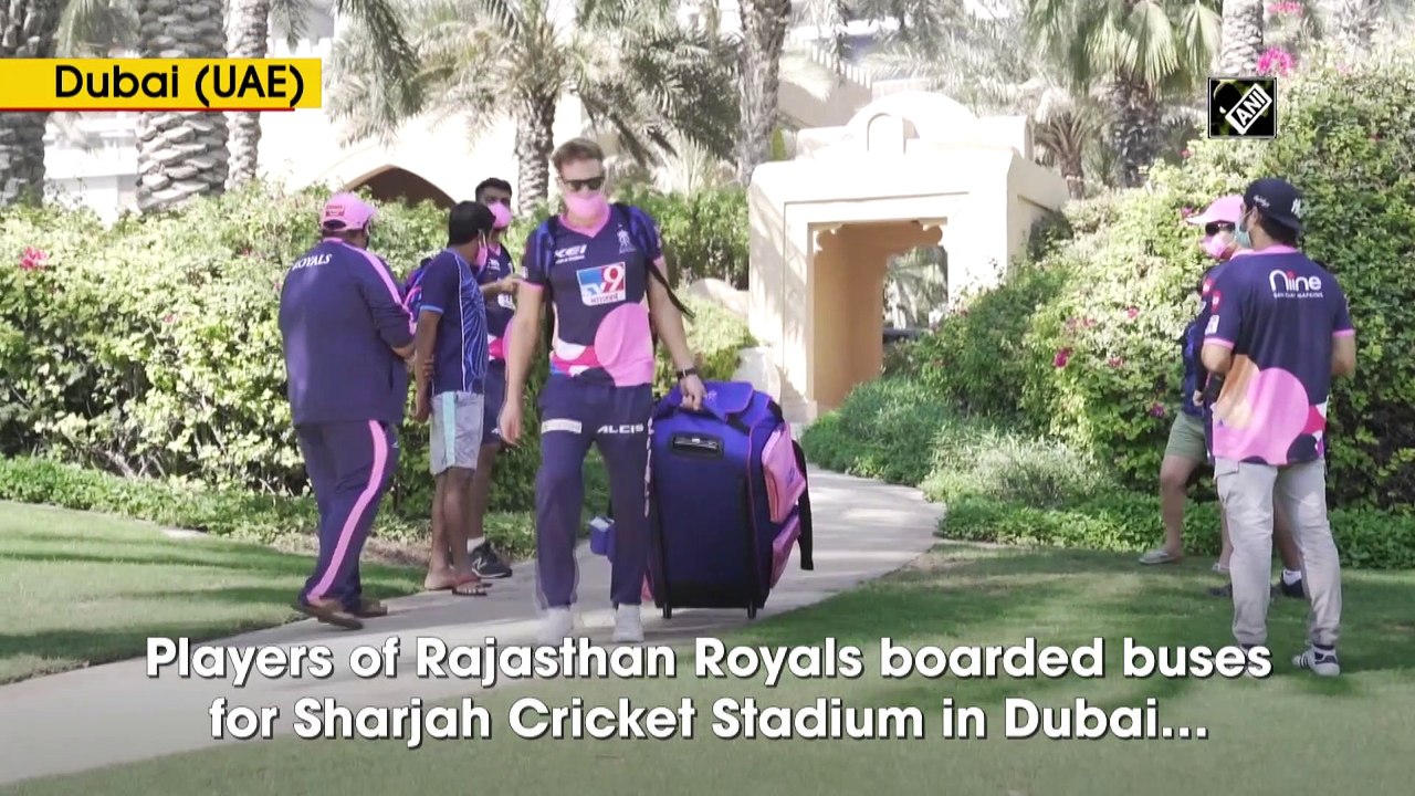 IPL 2020: Rajasthan Royals team departs for Sharjah Cricket Stadium to play against CSK