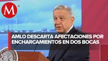 AMLO reconoce “encharcamientos” en refinería de Dos Bocas