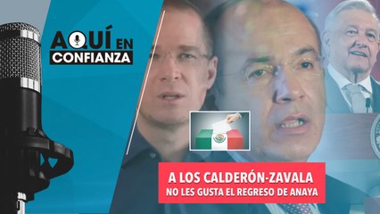 A los Calderón - Zavala no les gusta el regreso de Anaya