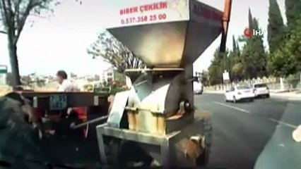 Kendi yaptığı kazayı görüntüledi