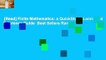 [Read] Finite Mathematics: a QuickStudy Laminated Reference Guide  Best Sellers Rank : #1