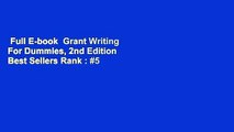 Full E-book  Grant Writing For Dummies, 2nd Edition  Best Sellers Rank : #5