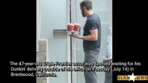 Ben Affleck Grabs a Dunkin’ Donuts Delivery Outside His Office