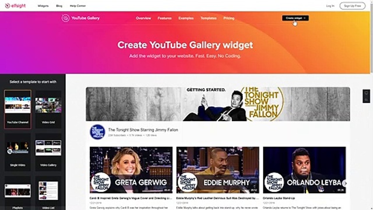 How to Add YouTube Gallery widget to HTML (2020)