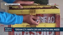 Terekam CCTV, Seorang Wanita Mencuri Uang Kotak Amal Masjid