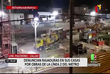 Callao: vecinos denuncian que obras de Línea 2 están causando daños a sus viviendas