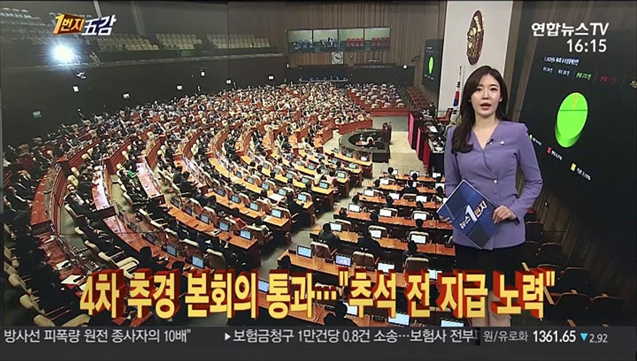 [1번지五감] 여야, 4차 추경 합의…본회의 통과 外