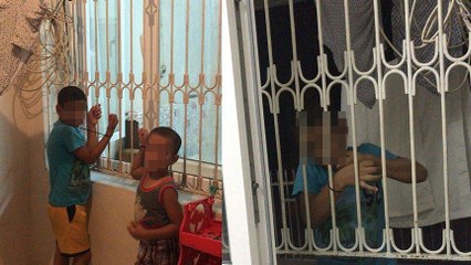 Alacağı için çocukları kaçırıp, plastik kelepçeyle pencere demirine bağladı