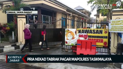 Nekat! Pria Ini Menabrakan Mobil Ke Kantor Polisi