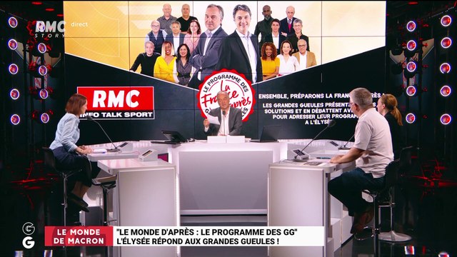 Le monde de Macron: Le monde d'après : le programme des GG , l'Elysée répond aux Grandes Gueules ! - 23/09