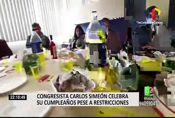 Congresista celebró cumpleaños junto a varias personas pese a prohibición por Covid-19