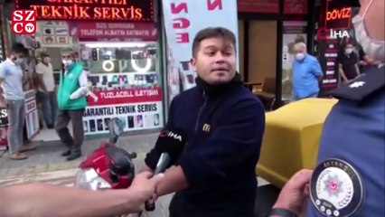 Tuzla’da maskesiz şahıstan polise tehdit