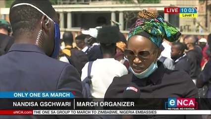 Only One SA march to the Nigerian and Zimbabwean embassies