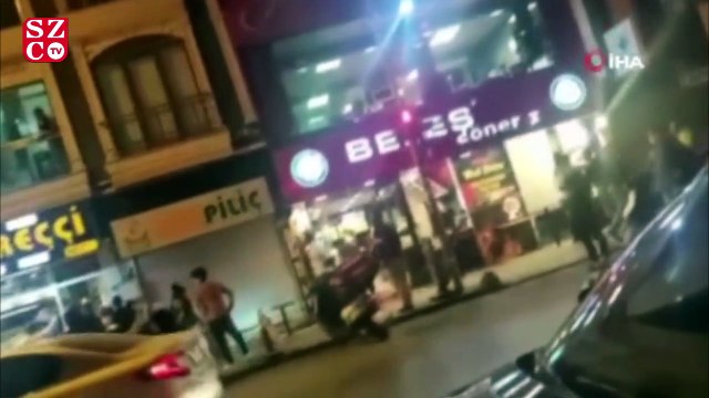 İstanbul’da döner bıçaklı, masalı ve sandalyeli kavga kamerada