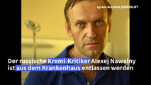 Nawalny aus Charité entlassen - Kreml-Kritiker veröffentlicht neues Foto