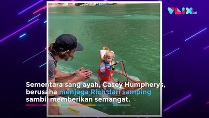 Video Bayi 6 Bulan Lancar Banget Naik Ski Air