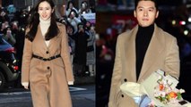 Huyn Bin và Son Ye Jin diện áo khoác đôi tại tiệc mừng công, bất ngờ nhất là giá áo của anh gấp mấy lần áo chị