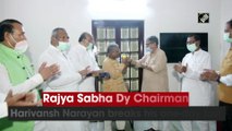 Rajya Sabha Deputy Chairman Harivansh Narayan breaks his one-day fast