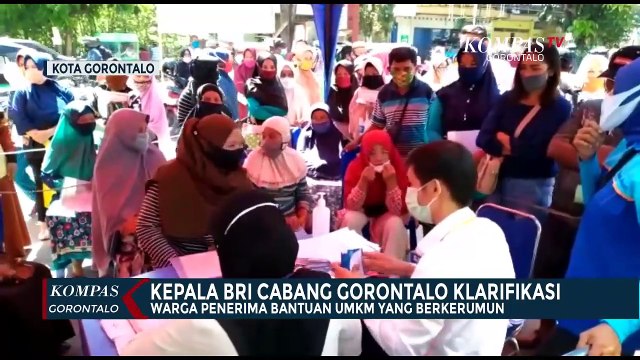 Kepala BRI Cabang Gorontalo Klarifikasi Warga Penerima Bantuan UMKM Berkerumun