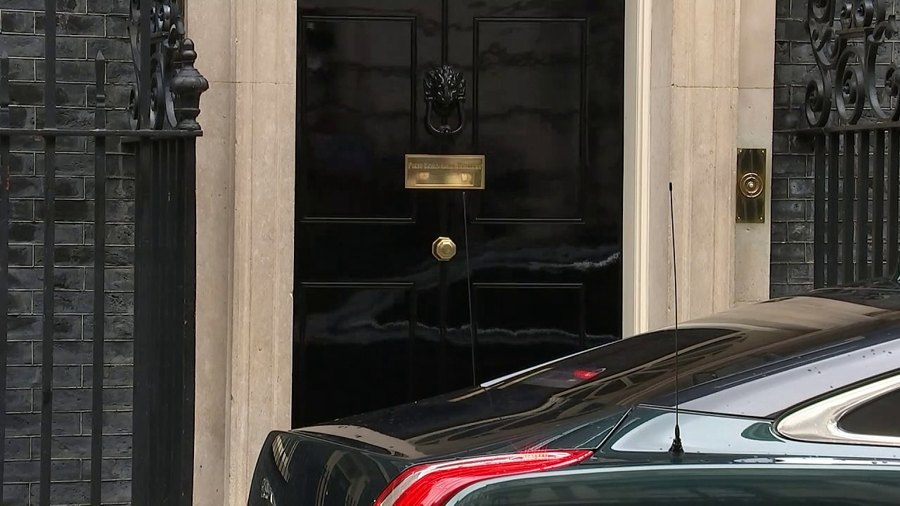 Boris Johnson departs 10 Downing Street for PMQs