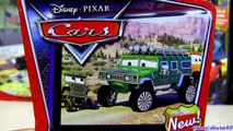 Pixar Cars T.J. Hummer die-cast Mattel Disney 1-55 scale & mega size 2 diecast